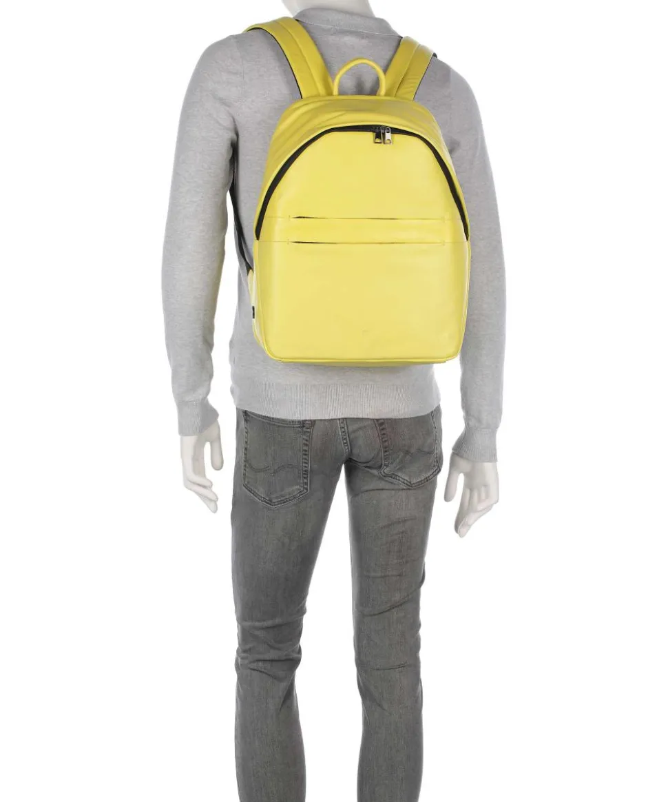 New York Laptop-Rucksack 15″ fein genarbtes Kalbsleder gelb