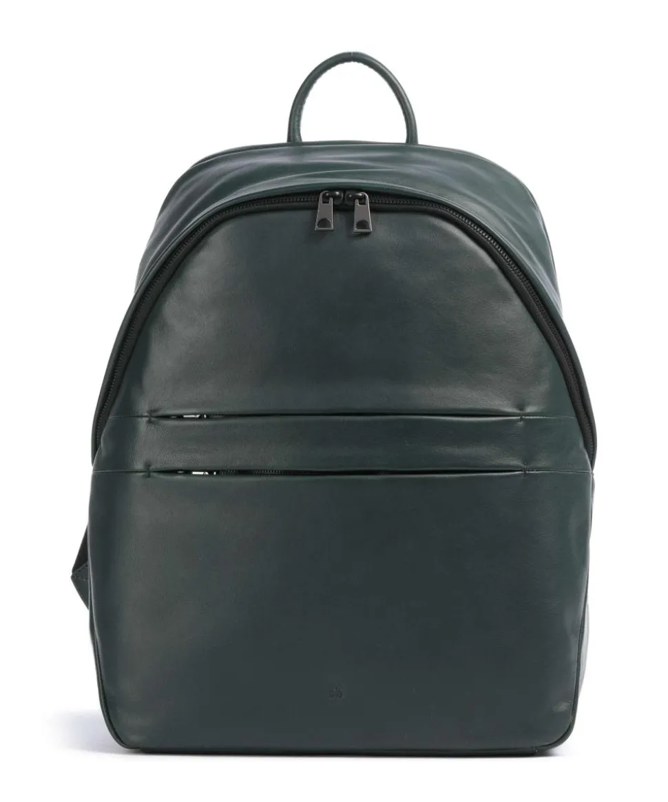 New York Laptop-Rucksack 15″ fein genarbtes Kalbsleder dunkelgrün