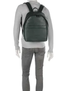 New York Laptop-Rucksack 15″ fein genarbtes Kalbsleder dunkelgrün