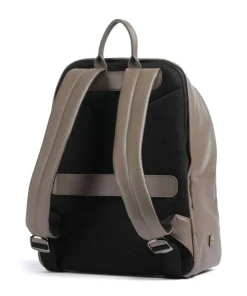 New York Laptop-Rucksack 15″ fein genarbtes Kalbsleder taupe