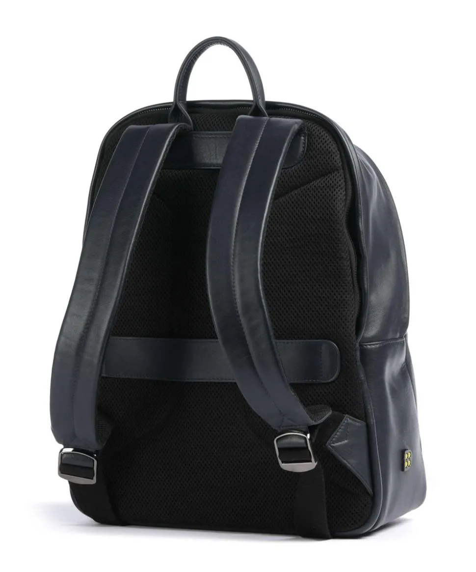 New York Laptop-Rucksack 15″ fein genarbtes Kalbsleder navy