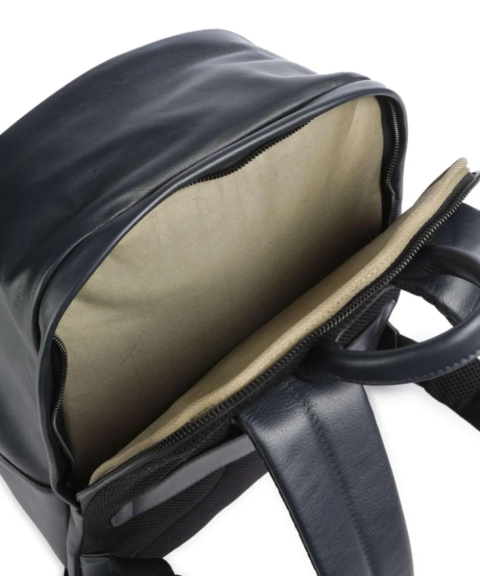 New York Laptop-Rucksack 15″ fein genarbtes Kalbsleder navy