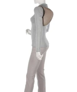 New Zealand Annabel Schultertasche genarbtes Leder taupe