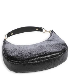 New Zealand Annabel Schultertasche genarbtes Leder schwarz