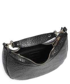 New Zealand Annabel Schultertasche genarbtes Leder schwarz