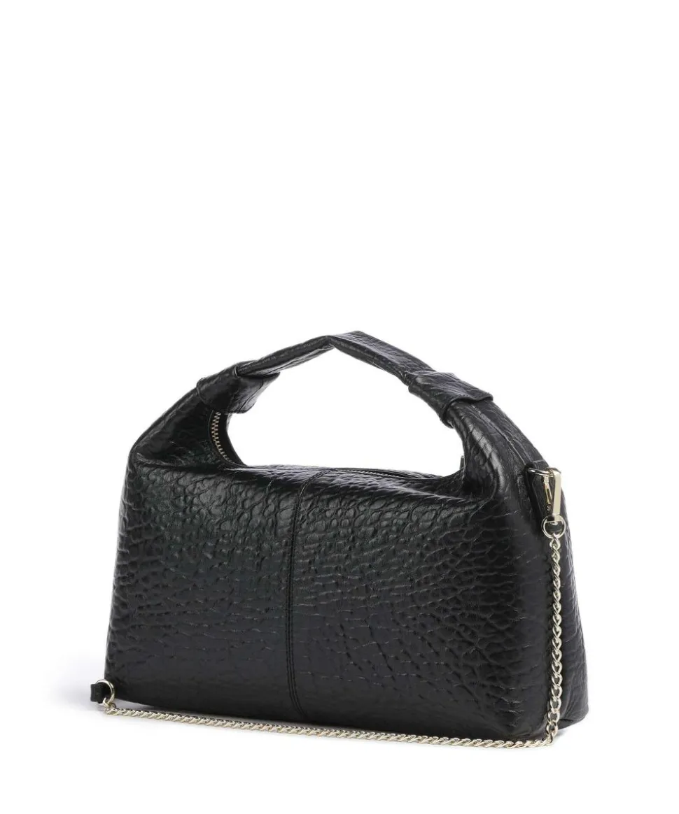 New Zealand Dandy Beuteltasche geprägtes Leder schwarz