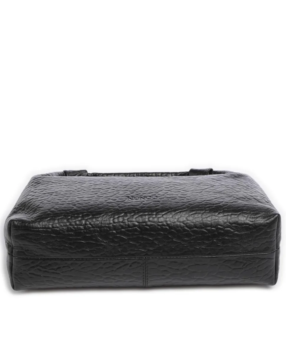 New Zealand Dandy Beuteltasche geprägtes Leder schwarz