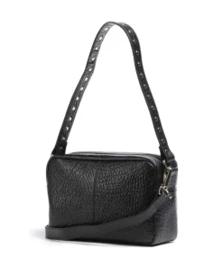 New Zealand Ellie Schultertasche genarbtes Leder schwarz