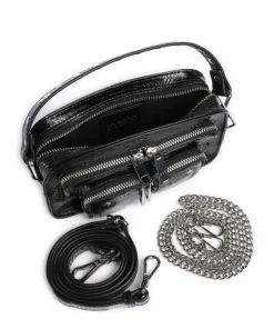 New Zealand Helena Umhängetasche geprägtes Leder schwarz