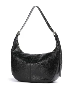 New Zealand Stella Pocket Beuteltasche genarbtes Leder schwarz