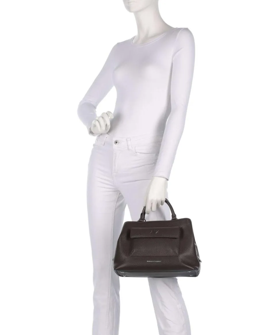 Nicole M Handtasche Lederimitat dunkelbraun