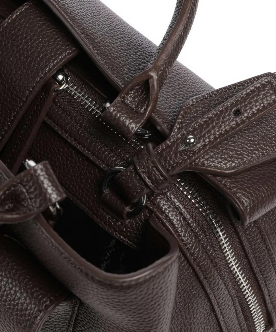 Nicole M Handtasche Lederimitat dunkelbraun