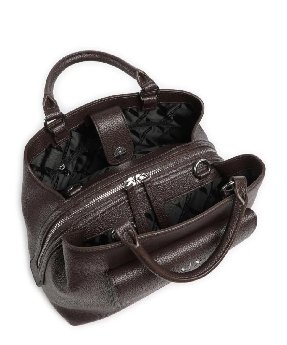 Nicole M Handtasche Lederimitat dunkelbraun