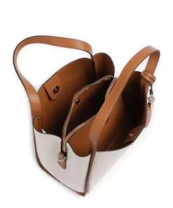 Nicolette Handtasche Textil, Polyurethane elfenbein/braun