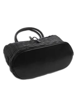 Nido M Schultertasche Nappa Kalbsleder schwarz