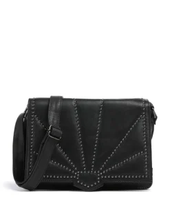 Night Stories Umhängetasche Rindsleder schwarz