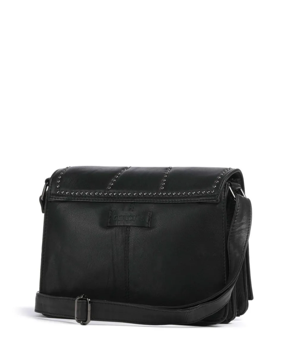 Night Stories Umhängetasche Rindsleder schwarz