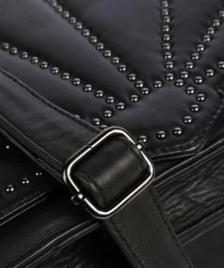 Night Stories Umhängetasche Rindsleder schwarz