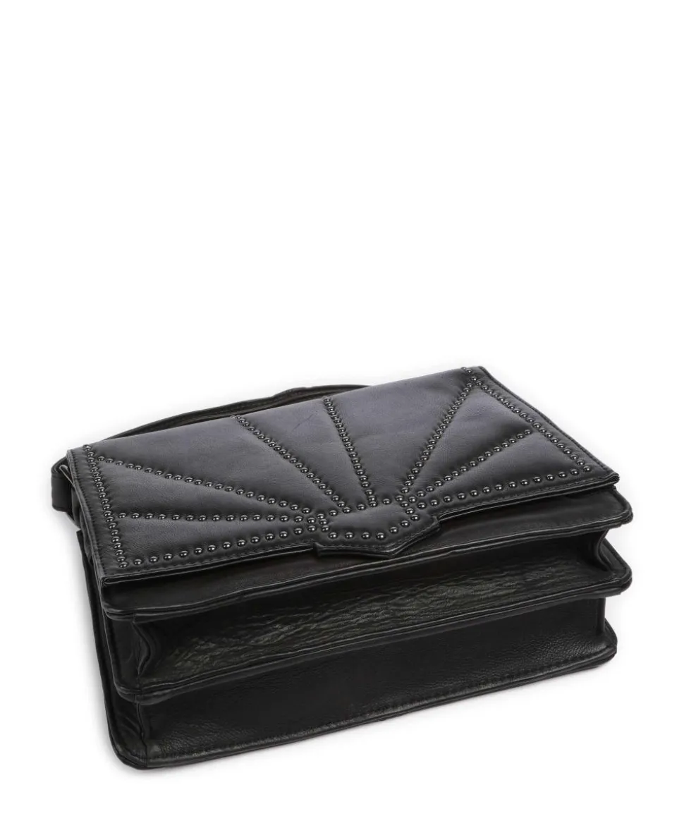 Night Stories Umhängetasche Rindsleder schwarz