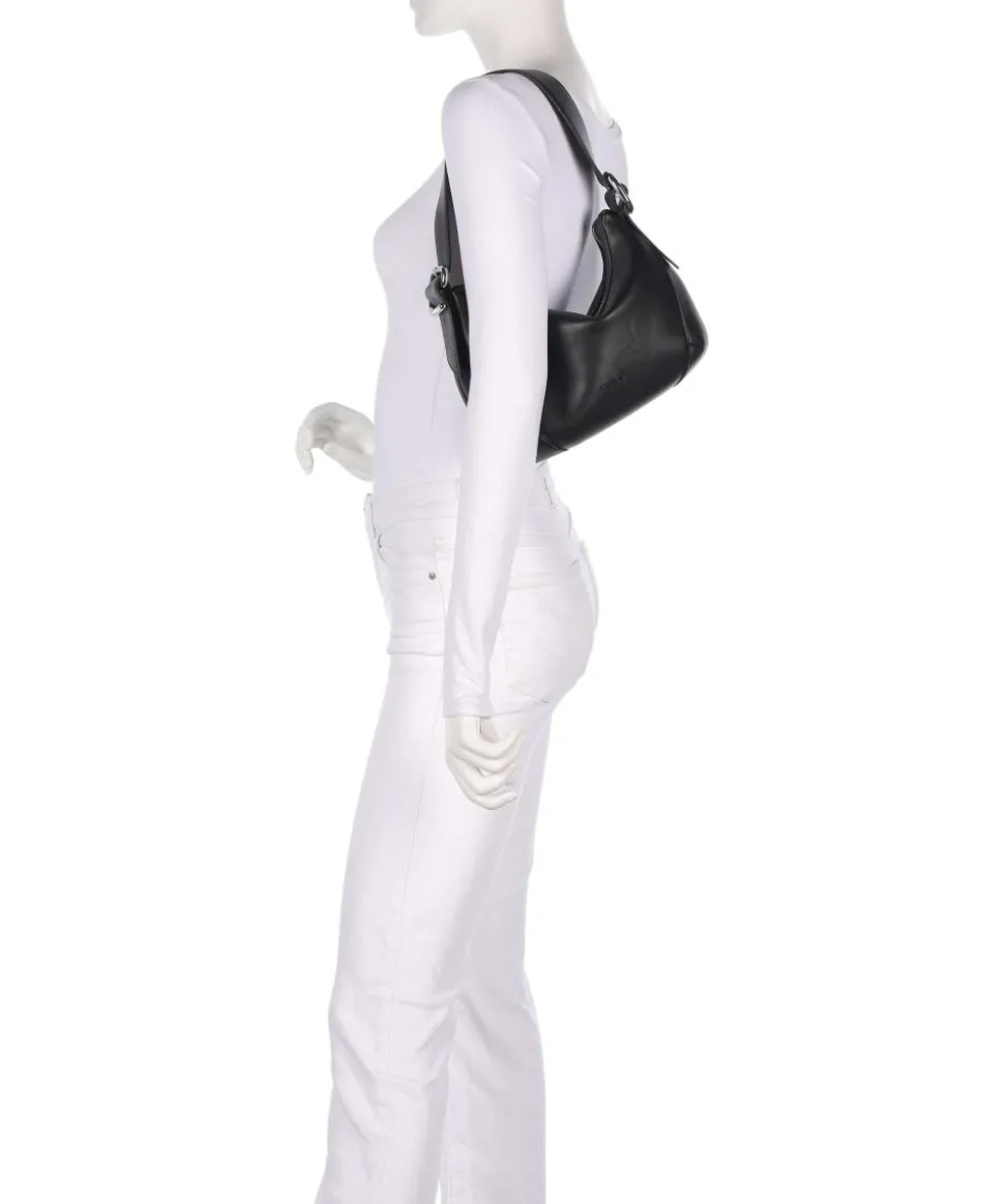 Ninda Beuteltasche Lederimitat schwarz