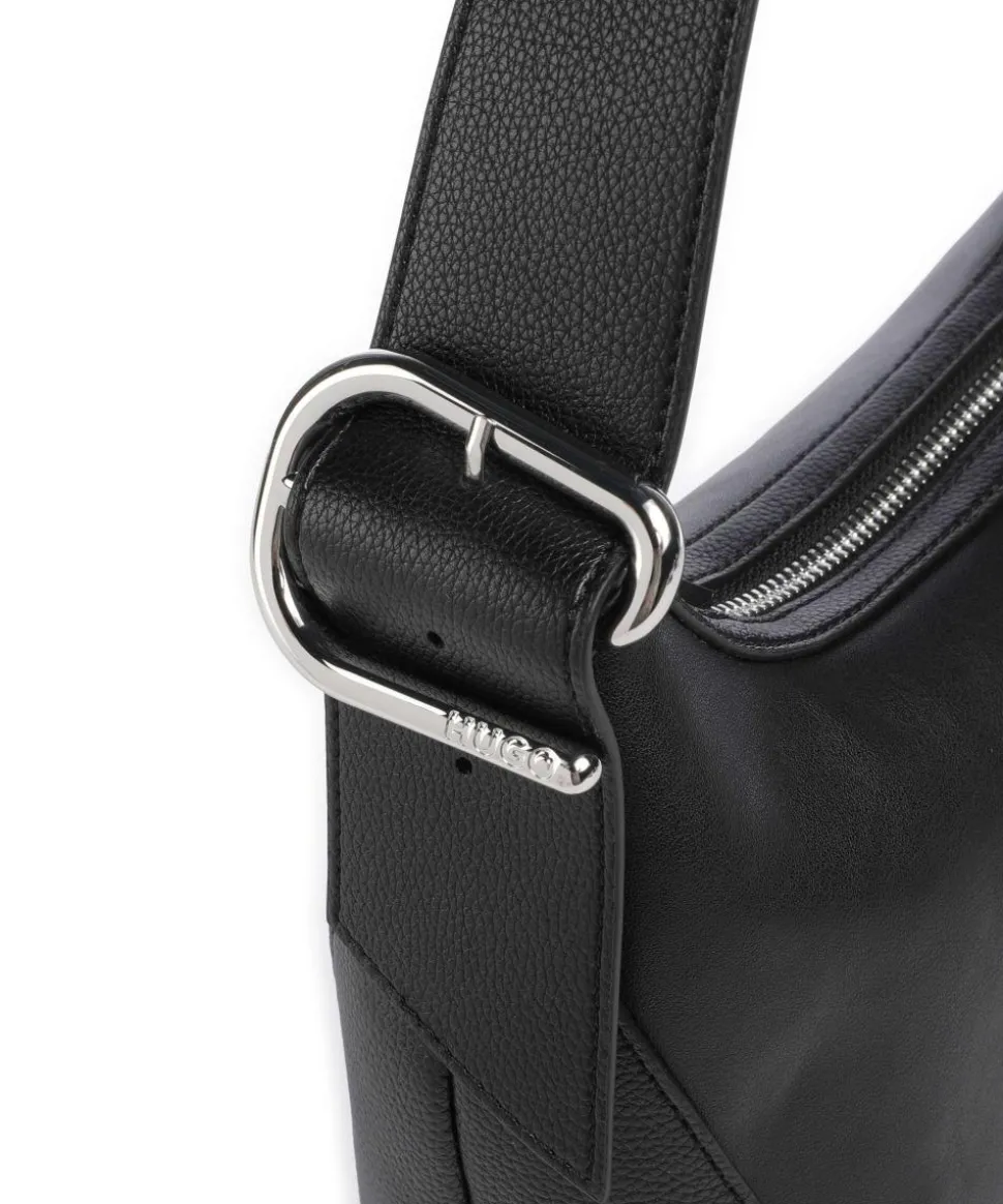 Ninda Beuteltasche Lederimitat schwarz