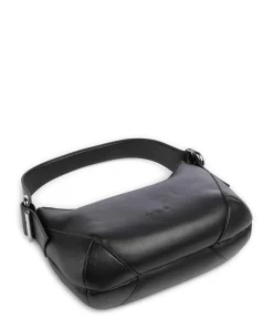 Ninda Beuteltasche Lederimitat schwarz