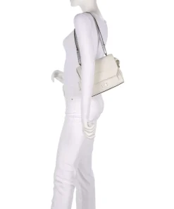 Ninon M Schultertasche genarbtes Rindsleder elfenbein