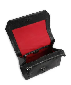 Ninon M Schultertasche genarbtes Rindsleder schwarz