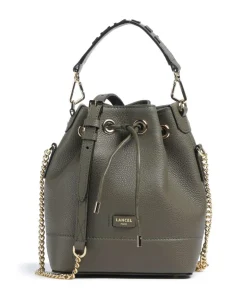 Ninon S Bucket bag genarbtes Rindsleder khaki