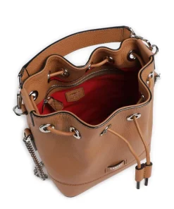 Ninon S Bucket bag genarbtes Rindsleder camel