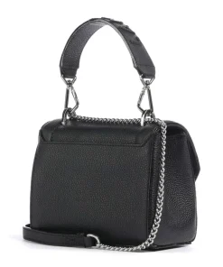 Ninon S Schultertasche genarbtes Rindsleder schwarz