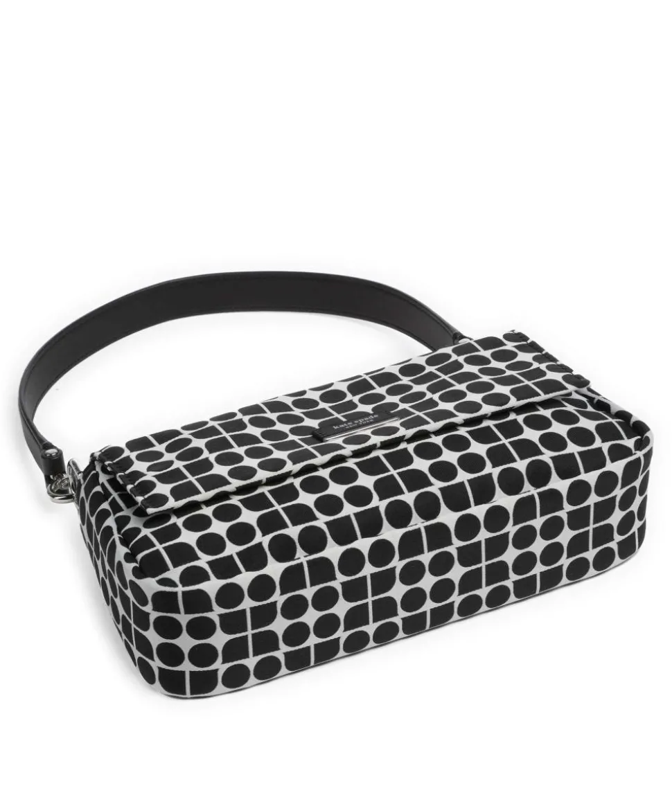 Noel Schultertasche recyceltes Polyester schwarz/weiß