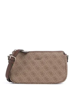 Noelle 4G Logo Schultertasche Lederimitat hellbraun