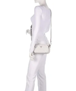 Noelle 4G Logo Schultertasche Lederimitat weiß