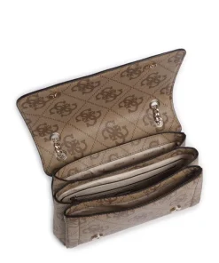 Noelle 4G Logo Schultertasche Lederimitat hellbraun