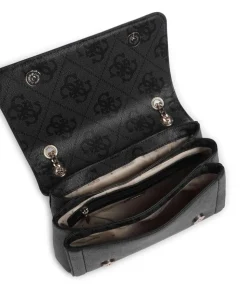 Noelle 4G Logo Schultertasche Lederimitat dunkelgrau