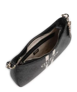 Noelle 4G Logo Schultertasche Lederimitat dunkelgrau