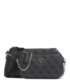 Noelle 4G Logo Schultertasche Lederimitat dunkelgrau