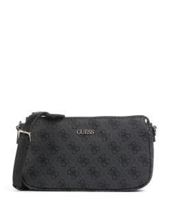 Noelle 4G Logo Schultertasche Lederimitat dunkelgrau