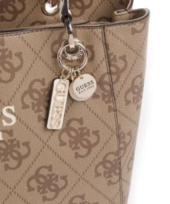 Noelle 4G Logo Shopper Lederimitat braun