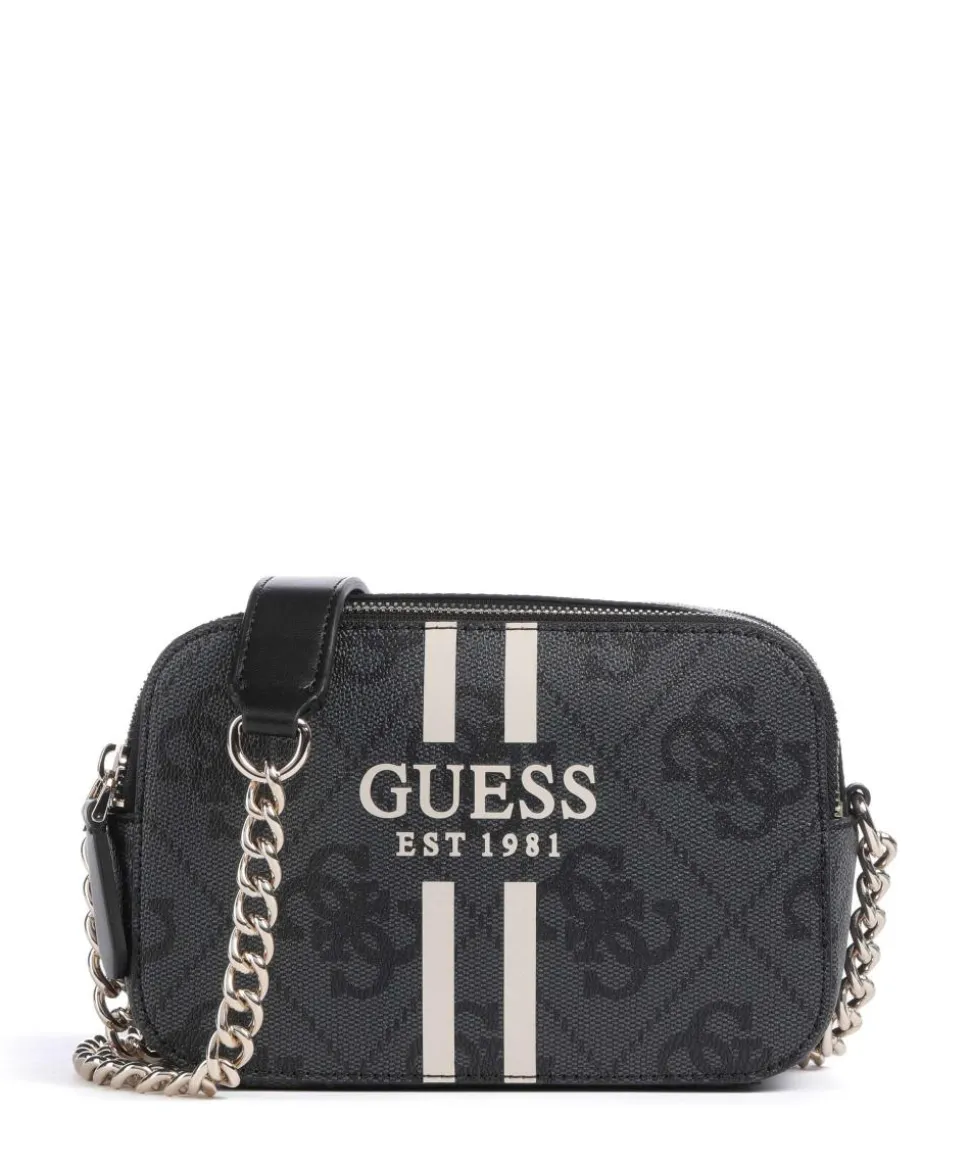 Noelle 4G Logo Umhängetasche Lederimitat dunkelgrau