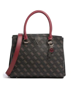 Noelle Handtasche Lederimitat dunkelbraun