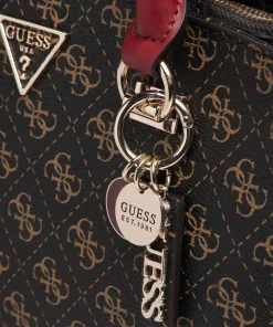 Noelle Handtasche Lederimitat dunkelbraun