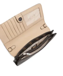 Noelle Q Logo Geldbörse Lederimitat dunkelbraun