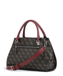 Noelle Q Logo Handtasche Lederimitat dunkelbraun