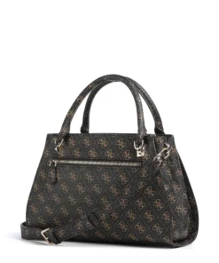 Noelle Q Logo Handtasche Lederimitat dunkelbraun