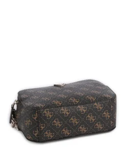 Noelle Q Logo Umhängetasche Lederimitat dunkelbraun