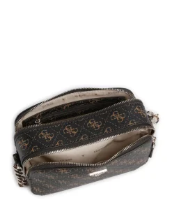 Noelle Q Logo Umhängetasche Lederimitat dunkelbraun