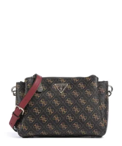 Noelle Q Logo Umhängetasche Lederimitat dunkelbraun