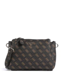 Noelle Q Logo Umhängetasche Lederimitat dunkelbraun